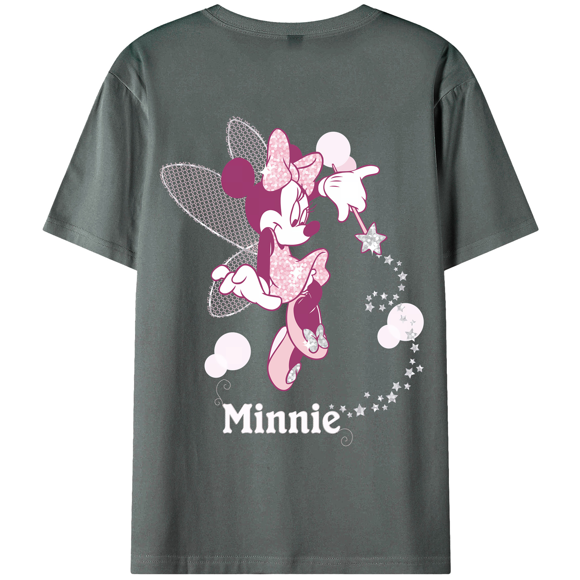 （画像用） ミッキーマウス Mickey Mouse 綿100％ メンズ半袖Tシャツ（バックプリント） 通気性
